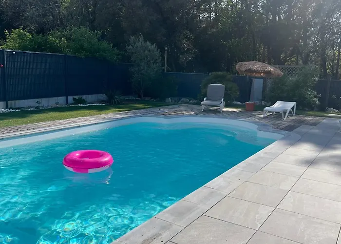 Palmeraie - Piscine Privee Et Boulodrome * 圣让-德蒙